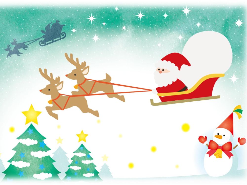 サンタがおうちにやってくる